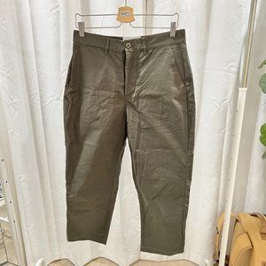 StampD Cropped Olive Green Khaki Cargo Chino Pants